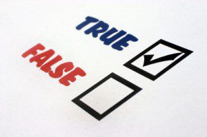 True or false check boxes