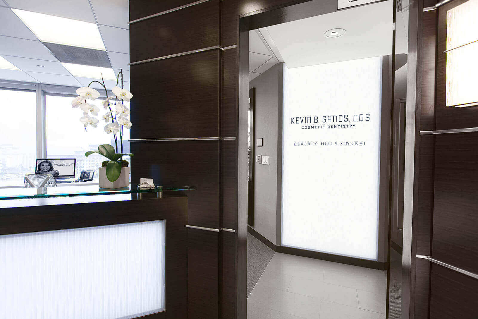 office front desk and entrance